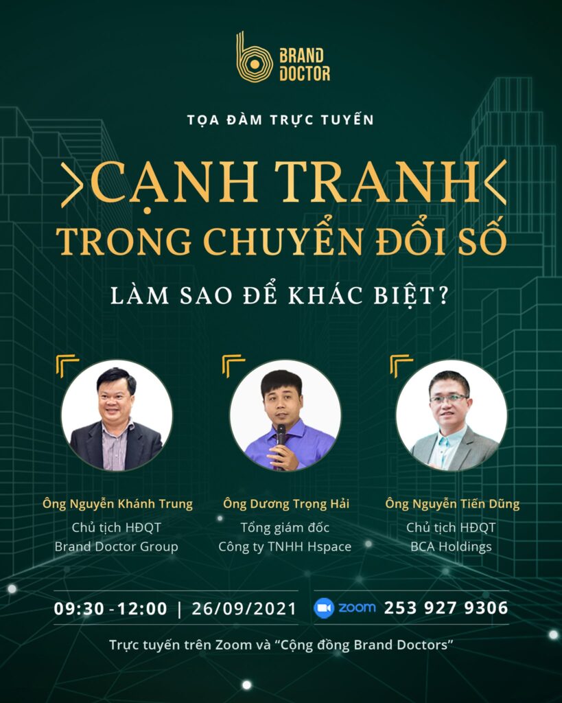 Poster webinar Khác biệt để cạnh tranh trong cuộc đua chuyển đổi số