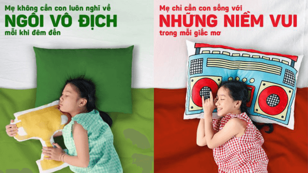 Mẹ không cần con luôn nghĩ về ngôi vô địch mỗi khi đêm đến – Mẹ chỉ cần con sống với những niềm vui trong giấc mơ.