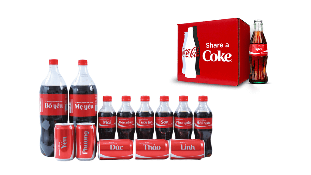 Chiến dịch “Share a Coke” mang đến cho mọi người yêu thích Coca-Cola cơ hội cá nhân hóa thức uống của họ.