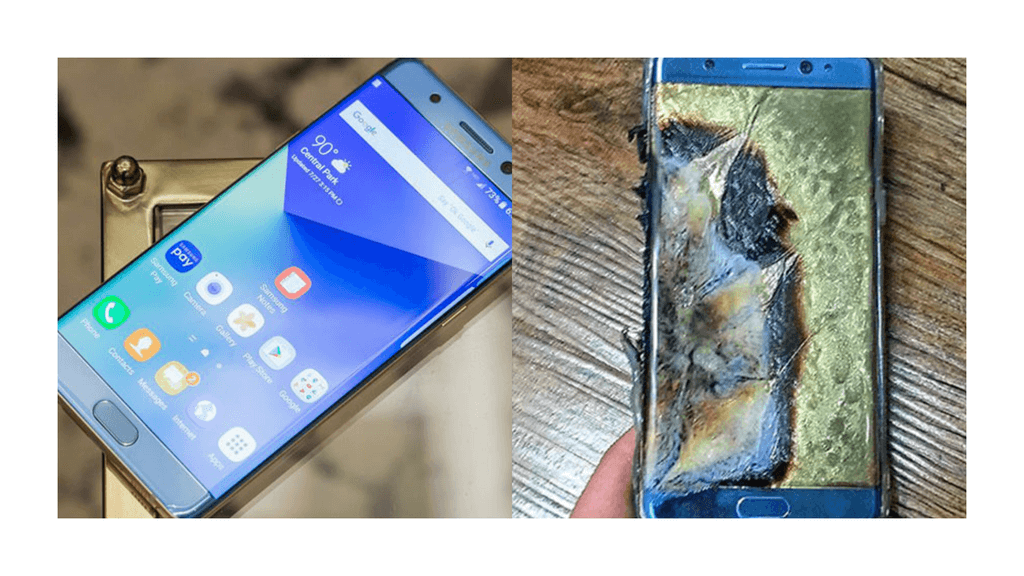 Samsung Galaxy Note 7 trước và sau khi phát nổ